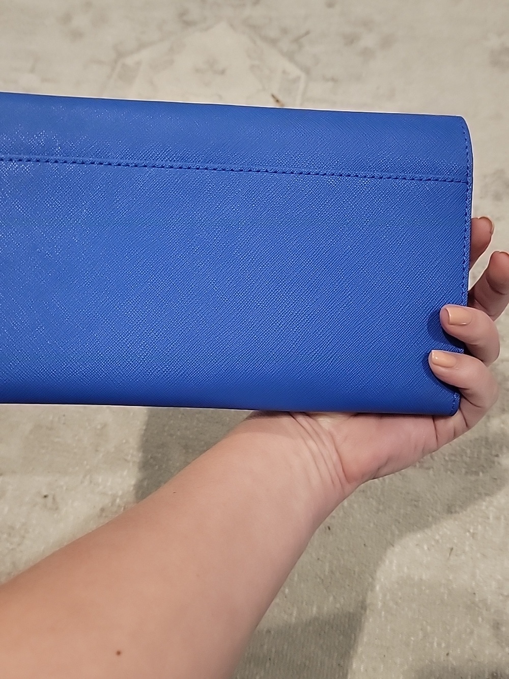 kate spade New York Trifold Cobalt Blue Saffiano Continental Wallet - Picture 5 of 10